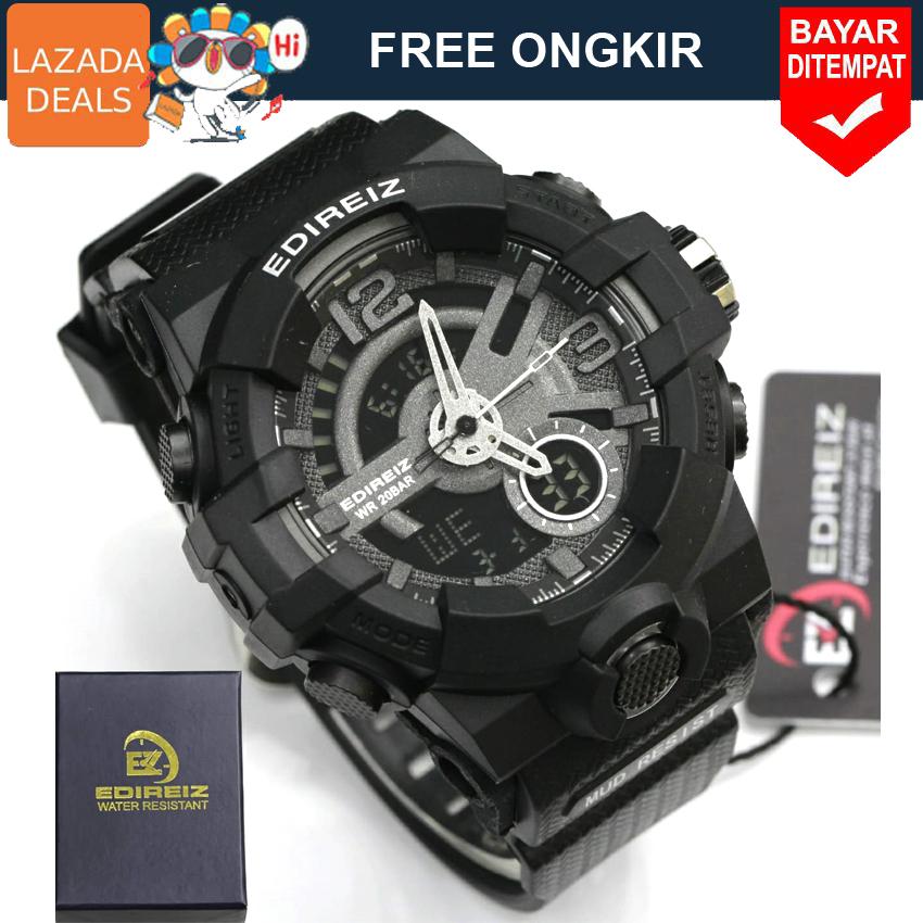 Q&q Jam Tangan Sport Pria Digital Led Anti Air Strapp 
