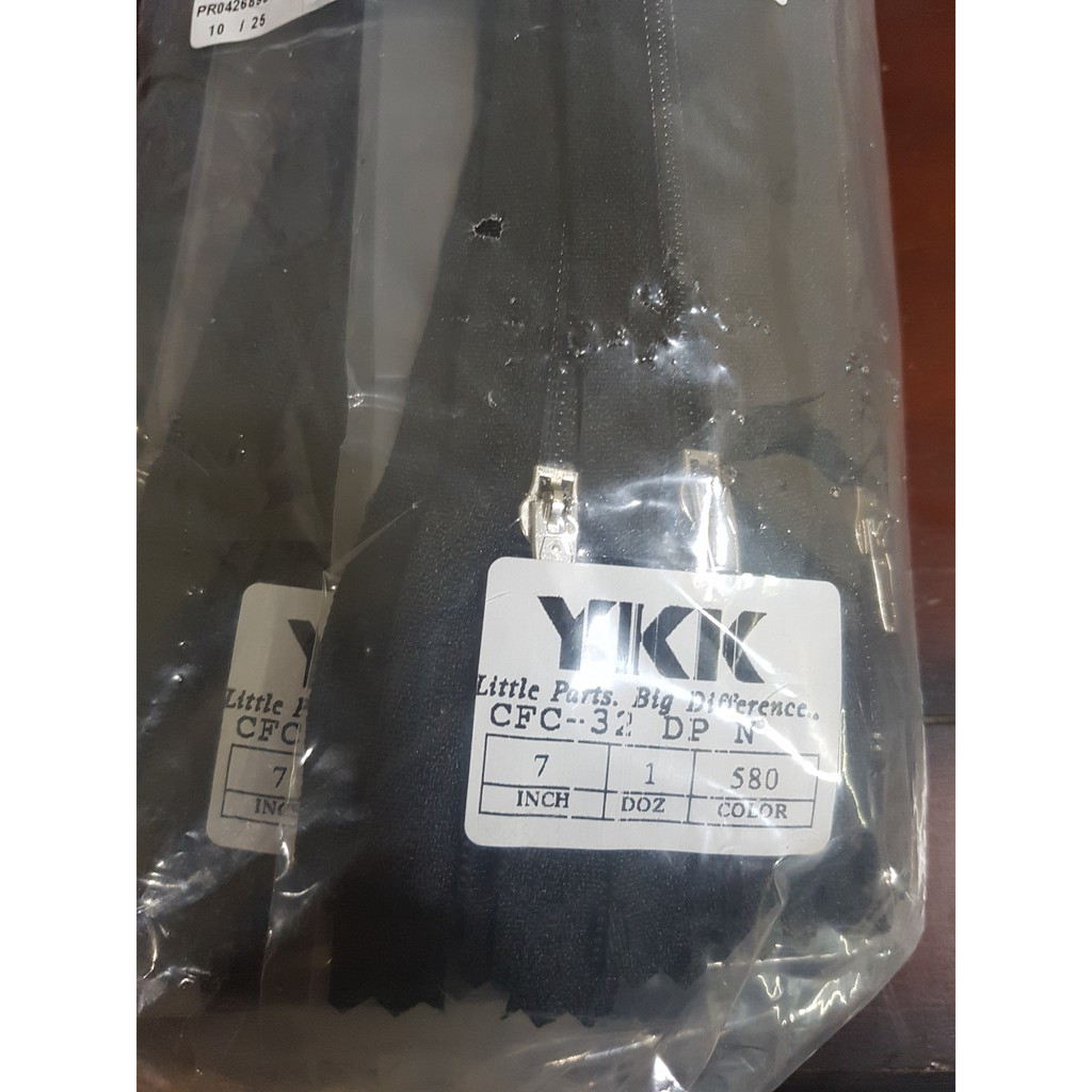 Resleting YKK 7 inch 17.5 cm / RIT YKK CFC 32 175 cm Kepala Nikel Kepala Cat Katalog 1