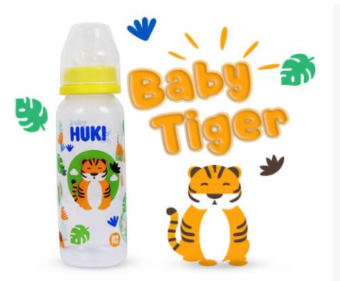 Huki Baby Botol Susu 120ml 240ml / Reliable Botol Susu Supreme Gagang 125 ml 280 ml / Dot Nipple Silicone Gepeng / Botol Susu Bayi Newborn / Baby Bottle