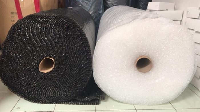 bubble wrap 40 cm x 5 meter hitam putih premium plastik gelembung