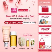 [Clarins Set] Body Tonic Oil 100ml dan Body Partner Stretch Mark Cream 175ml Gratis 2 Hadiah - Krim stretchmark / perawatan kehamilan / maternity