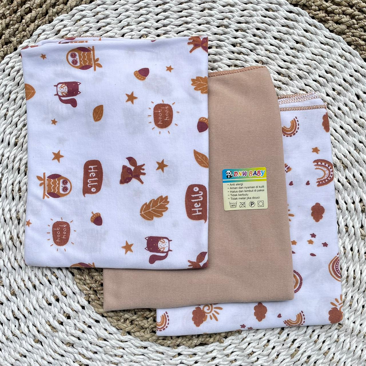 3 PCS Pernel Bayi New Motif Kekinian Motif Ukuran 120 x 90 cm / Bedong Bayi Halus Lembut Sukmastore