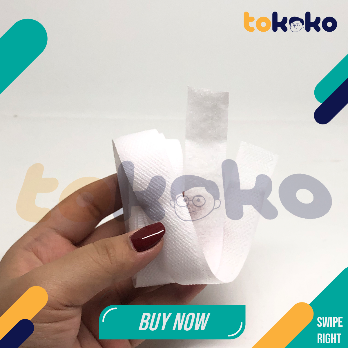 Velcro Perekat Serbaguna per meter Hitam dan Putih