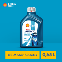 Oli Motor Shell Advance AX7 10W-30 (0.65L)  –  Synthetic Pelumas Mesin Motor Harian Matic Halus & Perlindungan Maksimal