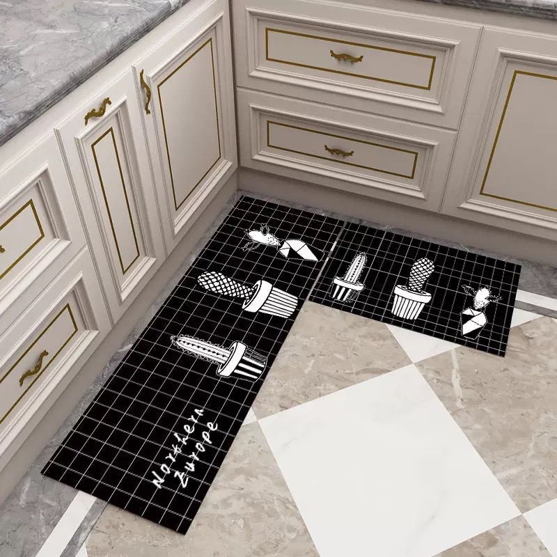 JSM - Keset Kaki Dapur Anti Slip Keset Modern Alas Kaki Lantai 2in1 Keset Lantai 40x60 dan 40x120 cm