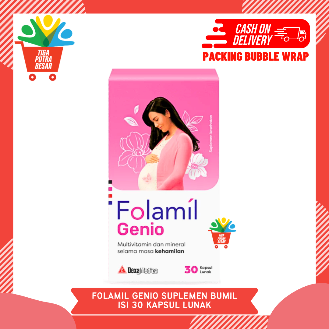 FOLAMIL GENIO ISI 30 KAPSUL MULTIVITAMIN DAN MINERAL SELAMA KEHAMILAN