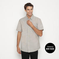RBJ Kemeja Polos Cotton Abu Regular Fit Pria