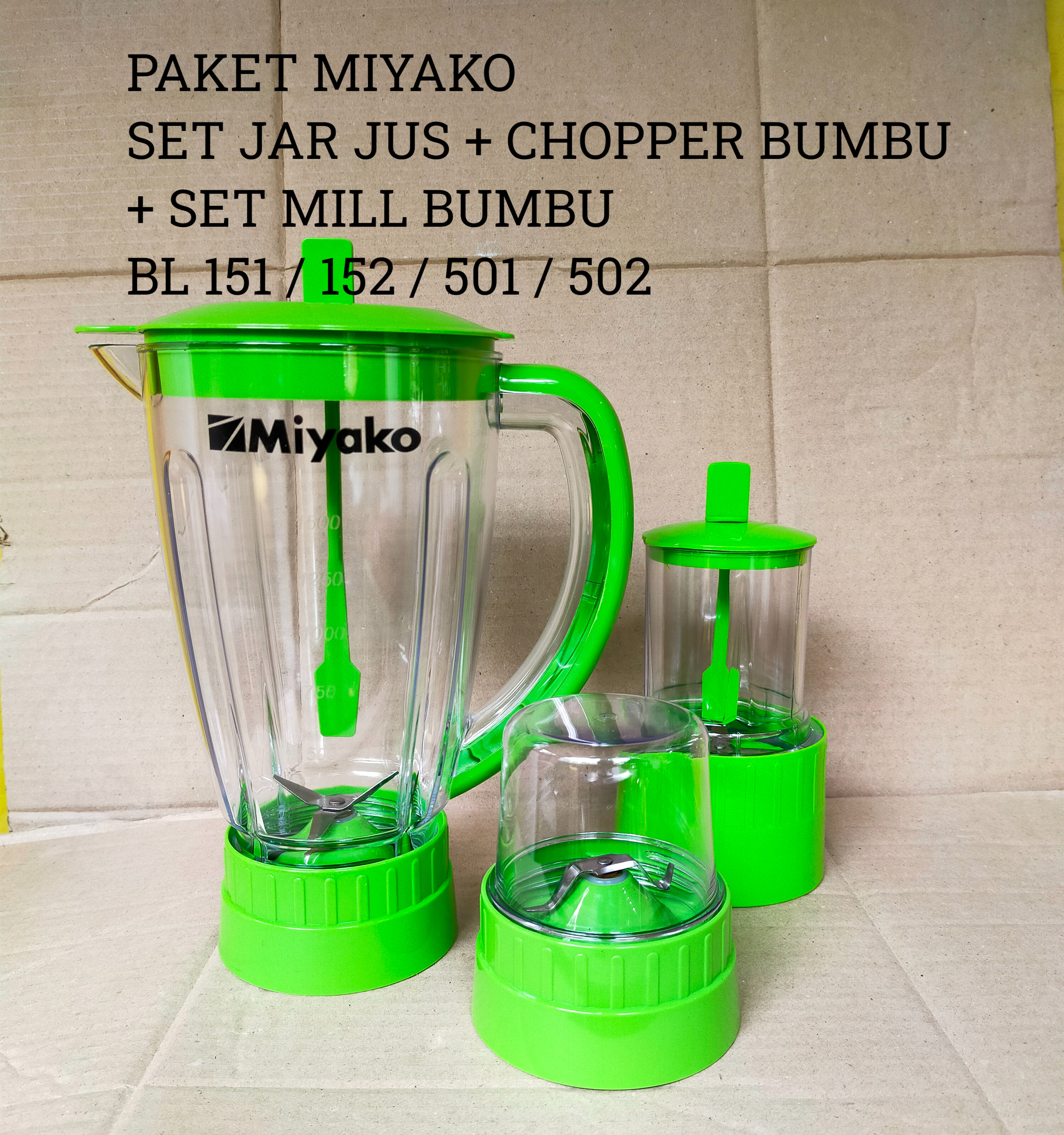 PAKET 3 in 1 SET JAR JUS + SET BUMBU KERING + CHOPPER BUMBU BASAH BLENDER BL 151 / BL 152 / BL 5...
