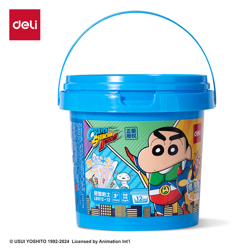 Deli Genius Soft Clay Set Tema Sinchan 12 / 36 Warna / Creative Craft Clay Set Mainan Anak Crayon Sin Chan Theme LB812X