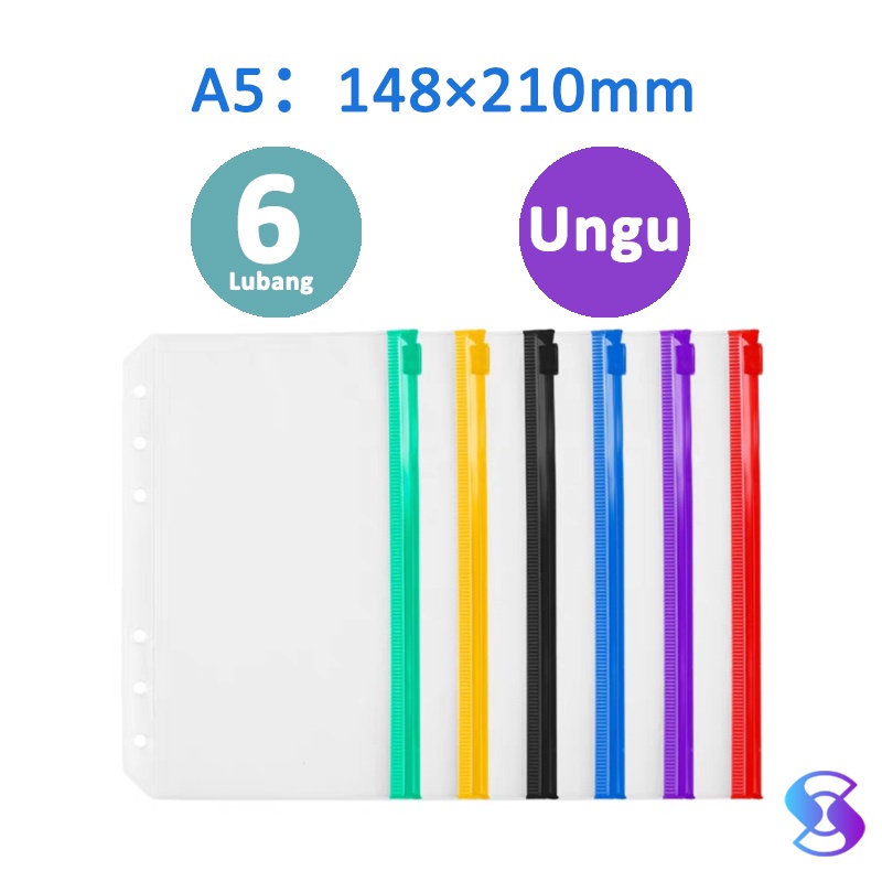 ZIPLOCK BINDER /Kantong Penyimpanan Tagihan/Binder Divider/Zipper Pocket/ZIPLOCK SLEEVE WARNA BINDER