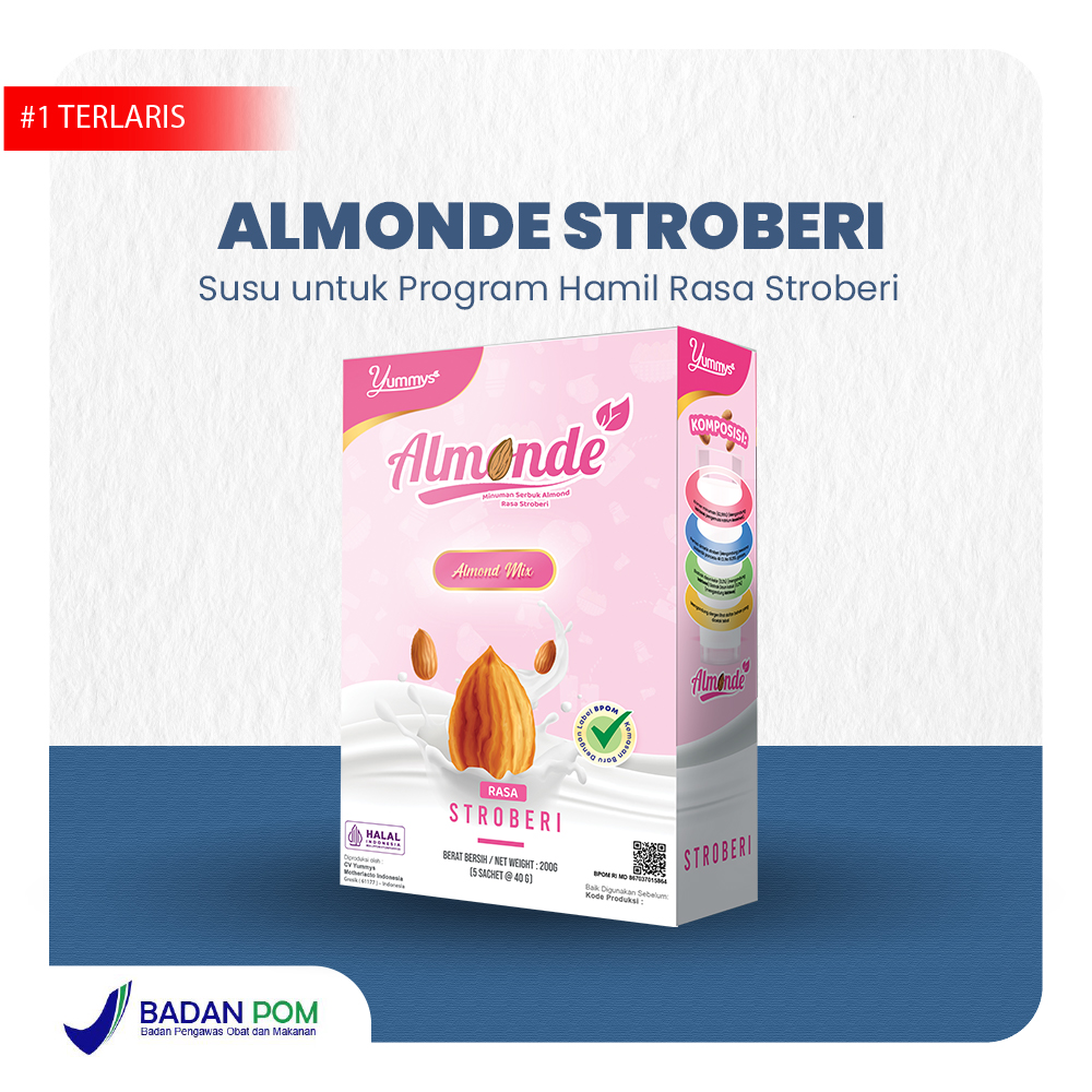 (BPOM) YUMMYS ALMONDE PREMIUM ALMOND untuk ibu hamil & Program Hamil / Almonde Susu Ibu Hamil / Almonde Susu Promil