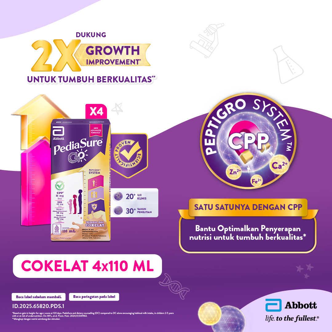 PediaSure Go Cokelat (1-10th) 4x110ml