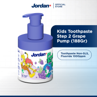Jordan Oral Care Kids Toothpaste Step 2 Grape Pump (188Gm) - Pasta Gigi Anak