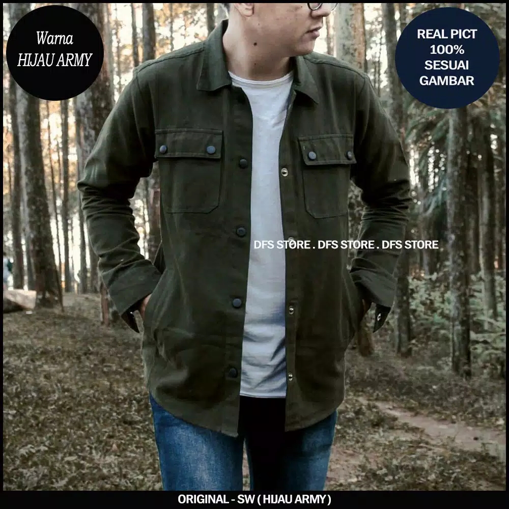 Review Kemeja Semi Parka Wolv Dan Harga Terkini - Beli