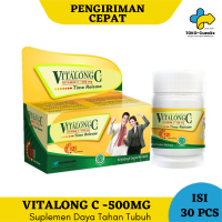 VITALONG C 1 Botol (30 KAPSUL) - Vitamin C 500MG Suplemen Vitamin C Daya Tahan Tubuh