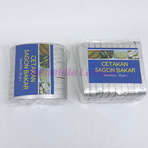 Cetakan Kue Sagon Bakar Panggang Sagon Kelapa Kotak / Oval 20 PCS cetakan kue sagon bakar panggang sagon kelapa kotak / oval 20 pcs