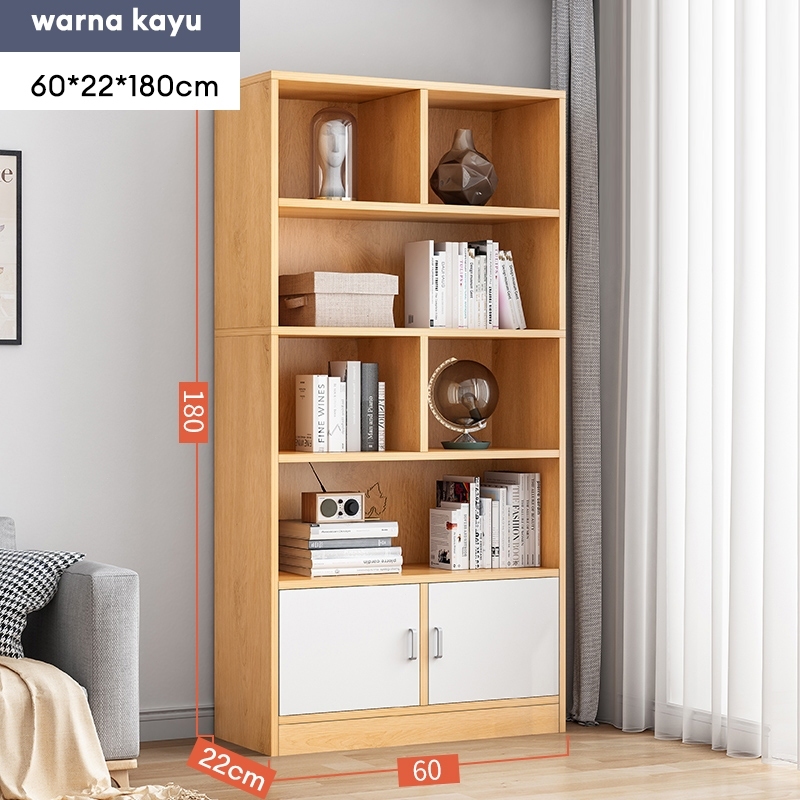 Rak Buku Serbaguna Kubus Lemari Display Serbaguna Rak Buku Kayu 180CM Dudukan layar tiga dimensi