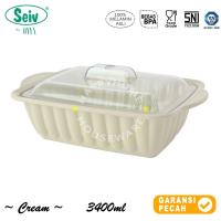 SEIV 1pcs Casserole Square With Lid 14 inch Prasmanan Segi Wadah Saji Makanan 3400ml [34 Liter]