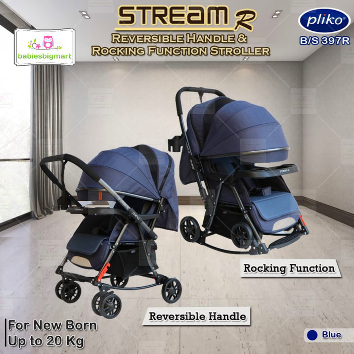 Stroller Kereta Dorong Pliko Stream R 397 Reversible Handle Ayun