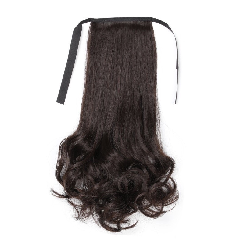 Wig Ponytail Untuk Anak Rambut Palsu Extensions Ponytail Model Pendek Keriting Bahan Sintetis Den...