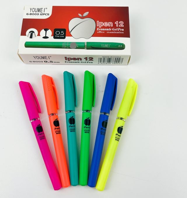 (12Pcs) Pulpen IPen / Pulpen Apel / Bolpoin Gel