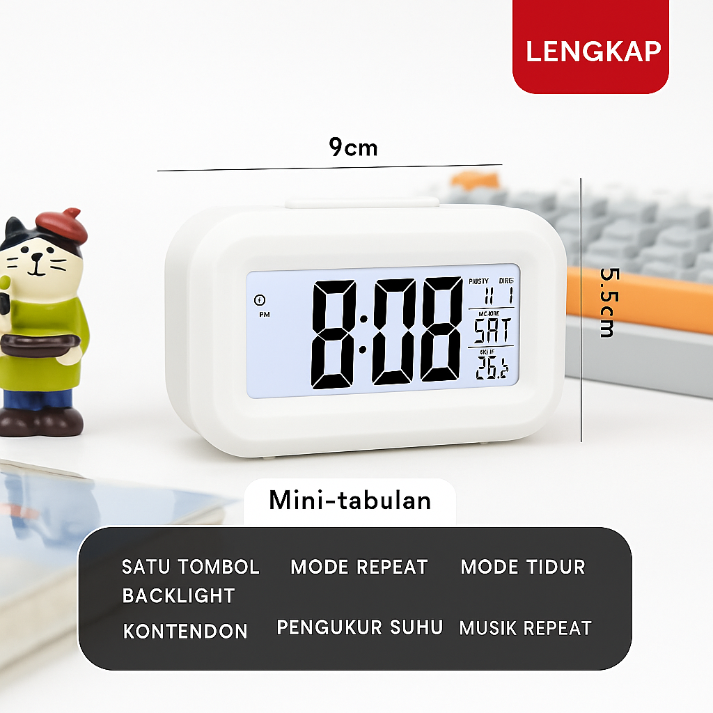 DIGITAL Jam Weker Digital Jam Meja SMART ALARM CLOCK
