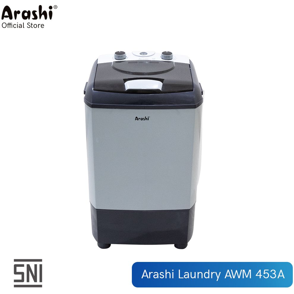 Arashi Mesin Cuci 1 Tabung Otomatis - AWM-453A - FREE ONGKIR Jabodetabek