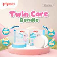 Paket PIGEON Baby Powder Cake Chamomile 45Gr+Refill| Baby Powder Compact | Bedak Padat Bayi | Minim Kepul | Tanpa Pewarna | Hypoallergenic Tested | Bedak Anti Alergi | Non Fragrance| Halal BPOM Original 100%
