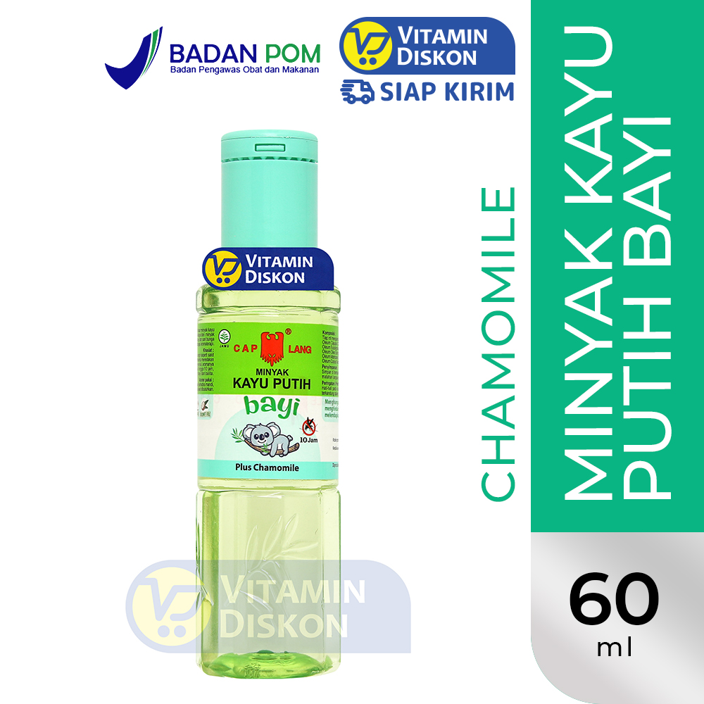 CAP LANG MINYAK KAYU PUTIH BABY CHAMOMILE | Minyak Kayu Putih Bayi Perut Kembung Masuk Angin Penghangat Tubuh Meredakan Gatal Chamomile Aromaterapi