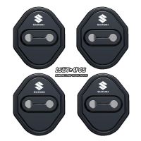 XYKJ 4pcs Car Door Lock Protective Buckle Cover Mobil dengan LOGO Universal  Karet Bantalan Peredam Pintu Mobil Silent Door Mobil