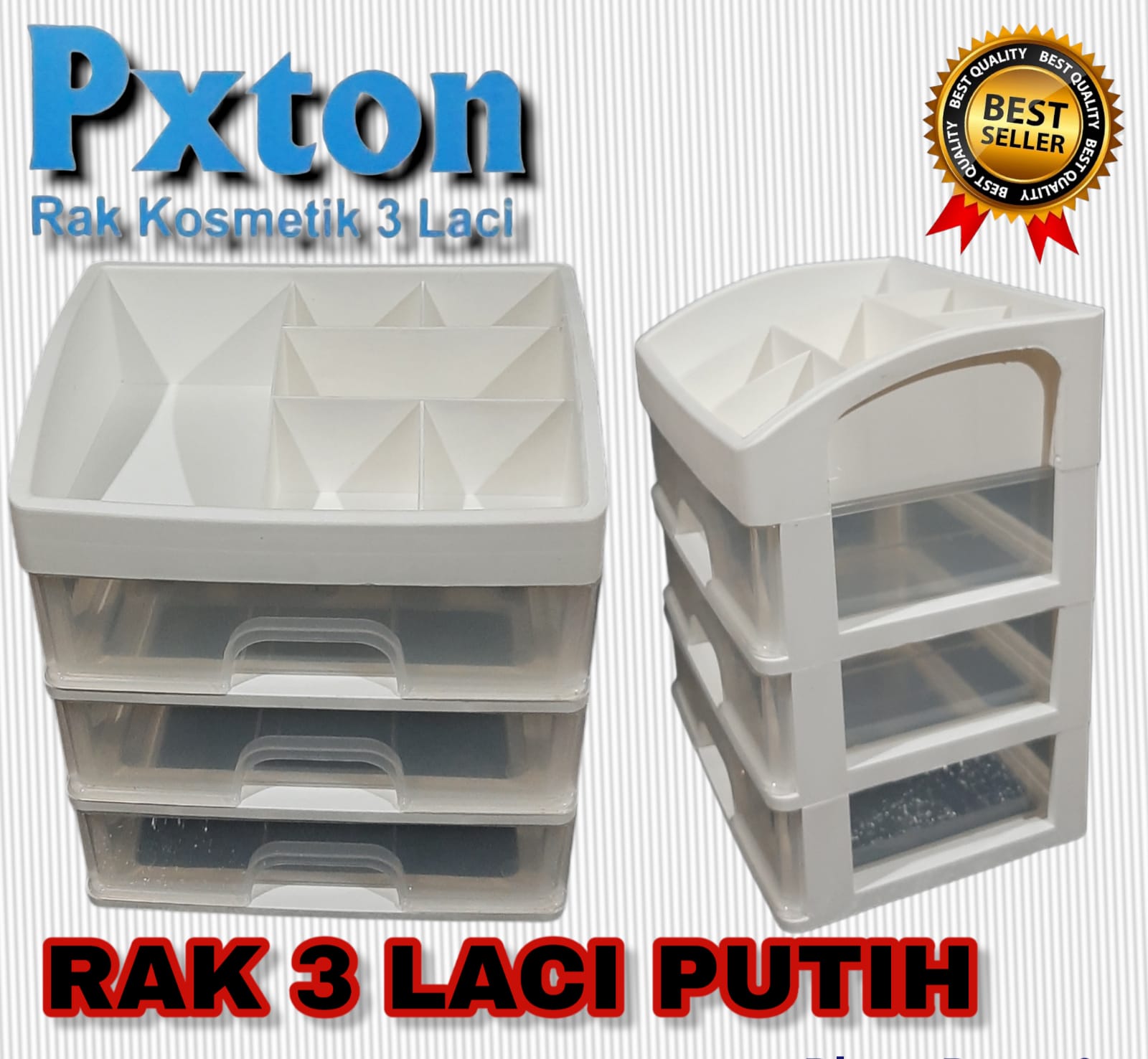 RAK KOSMETIK 3 LACI RAK TEMPAT KOSMETIK SUSUN MULTIFUNGSI SERBAGUNA