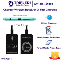 TRIPLEDI Wireless Charger Receiver Qi Fast Charging Adapter 5W Pengisi Daya Handphone Ponsel Nirkabel Micro USB Type A Type B USB Type C Lightning Universal IOS Android iPhone Samsung