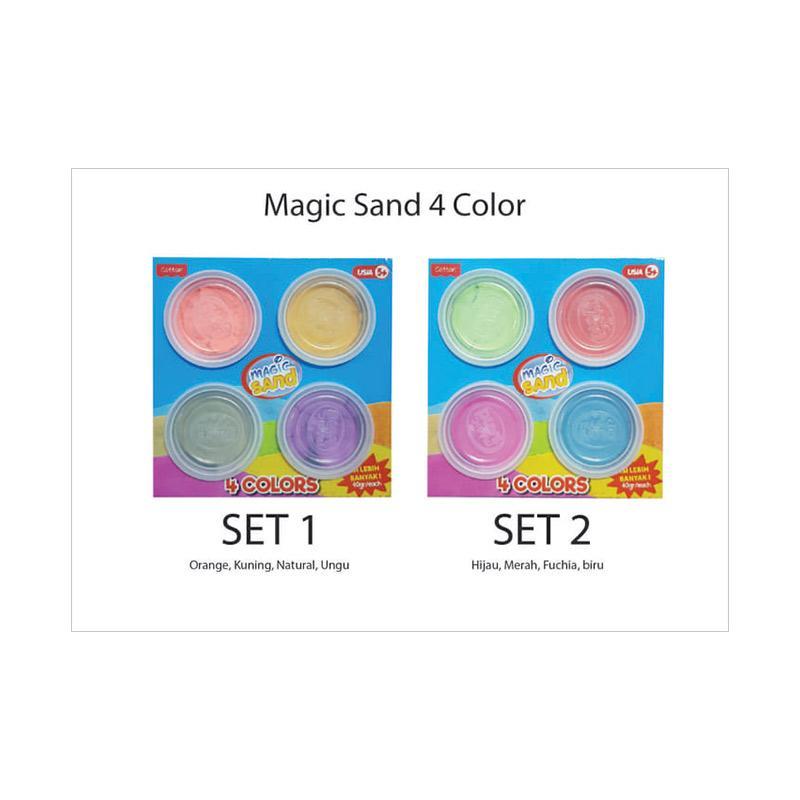 ... BB Mart Magic Sand 4 Colors Mainan Pasir Kinetik 40gr / Mainan Pasir Bentuk Anak -