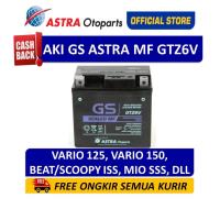 Aki Motor GS ASTRA MF Maintenance Free Kering GTZ-6V Vario 125 Vario 150 PCX Mio SSS Beat Esp ISS Vario 110 Esp ISS GSMF-GTZ-6V dll