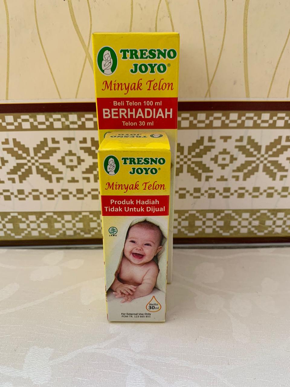Tresno Joyo Minyak Telon 100 ml + FREE 30 ml / Buy 1 Get 1 Minyak Telon 100ml Free 30 ml / Beli 1 dapet 1 ukuran 30ml / Minyak Telon Bayi / Minyak Telon Untuk Mengurangi Perut kembung /