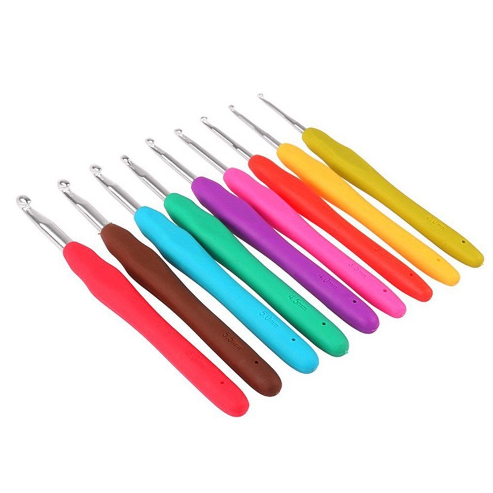 ANEKA - Hakpen (Alat/Jarum Rajut) ANK Gagang Karet / Silicone Handle Alumunium Crochet Hooks - PCS