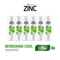 [Paket isi 6] ZINC Shampoo Refreshing Cool Botol 170ml