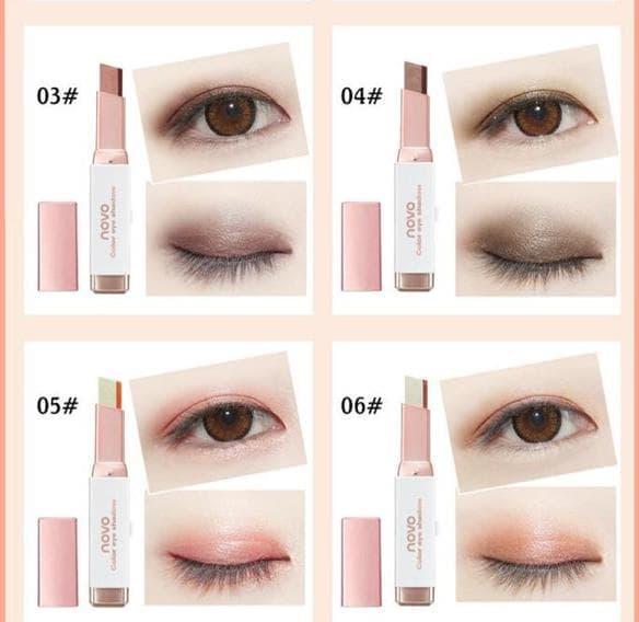 Novo Eyeshadow Stick Ombre Double Color Gradient Velvet Korean Style Januari 2019 - 4 Novo Eyeshadow Stick Ombre Double Color Gradient Velvet Korean Style - 4