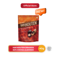 Van Houten Cokelat Dragees 52% Cocoa Almonds Dragees 40gr