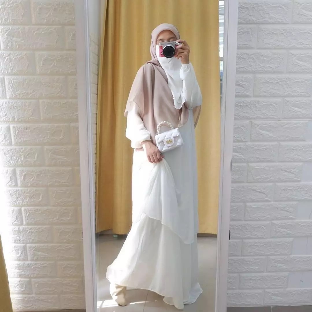 Baju Muslim Modern NAZWA DRESS BL CERUTY BABYDOLL FULL PURING Gamis Wanita Gamis Wanita Terbaru 2021 Gamis Murah Meriah Promo Gamis Remaja Gamis Muslim Kondangan Gamis Polos Gamis Ukuran M L XL BEST SELLER