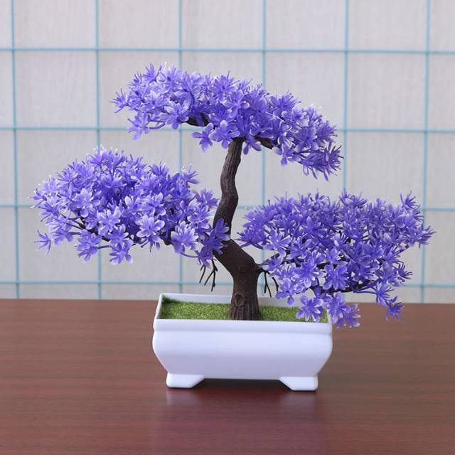 Bunga Plastik Hiasan Pajangan pot Dekorasi pohon cantik Bonsai
