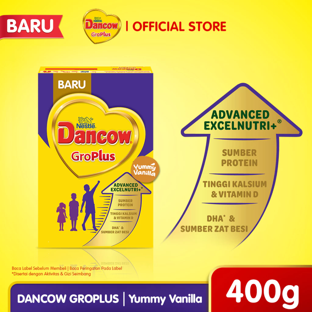 Nestle Dancow GroPlus Susu Pertumbuhan Anak Usia 1+ 400gr