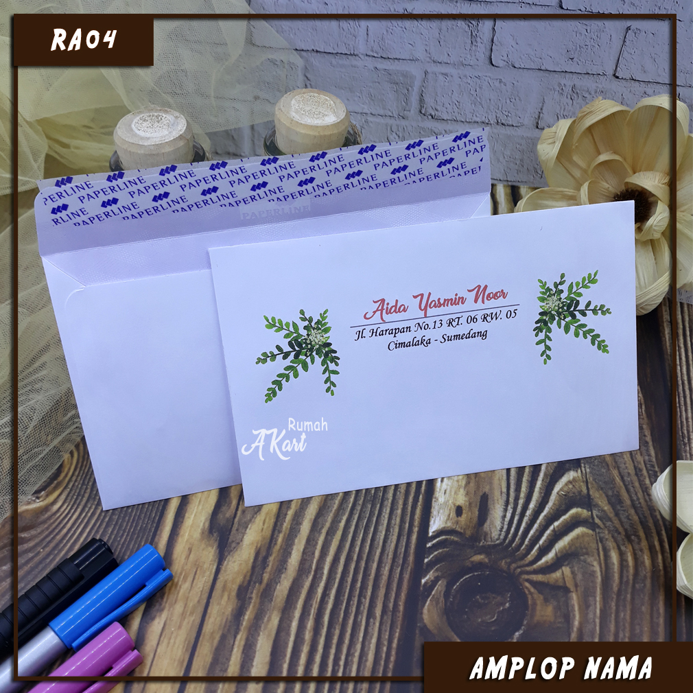 Isi 50 PCS Custom Nama Amplop Kondangan/Sumbangan Angpao Nyumbang