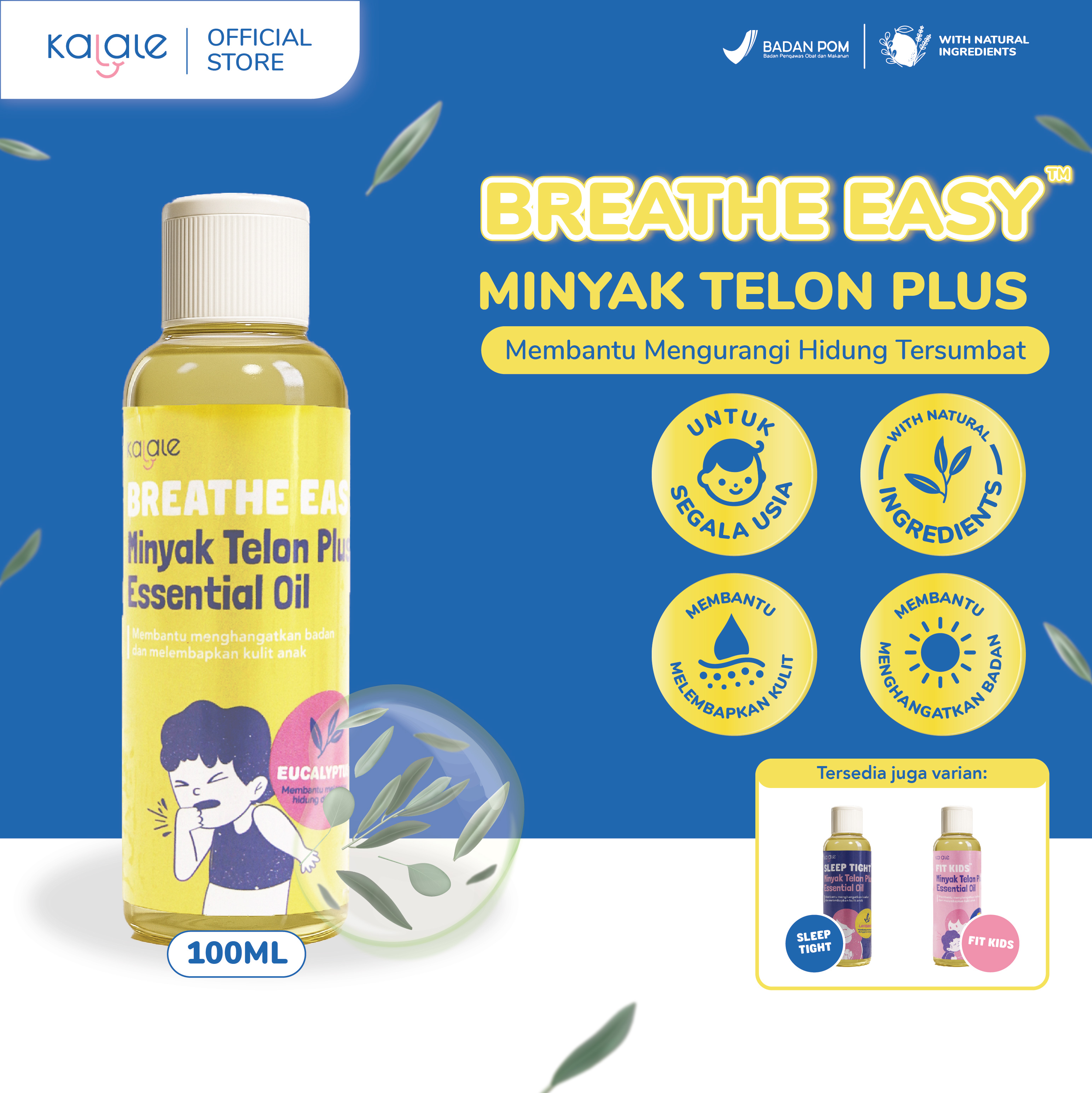 Kalale Minyak Telon Bayi Plus Lemon Essential Oil - Fit Kids Aromatic Telon Baby Oil Membantu Meningkatkan Imun