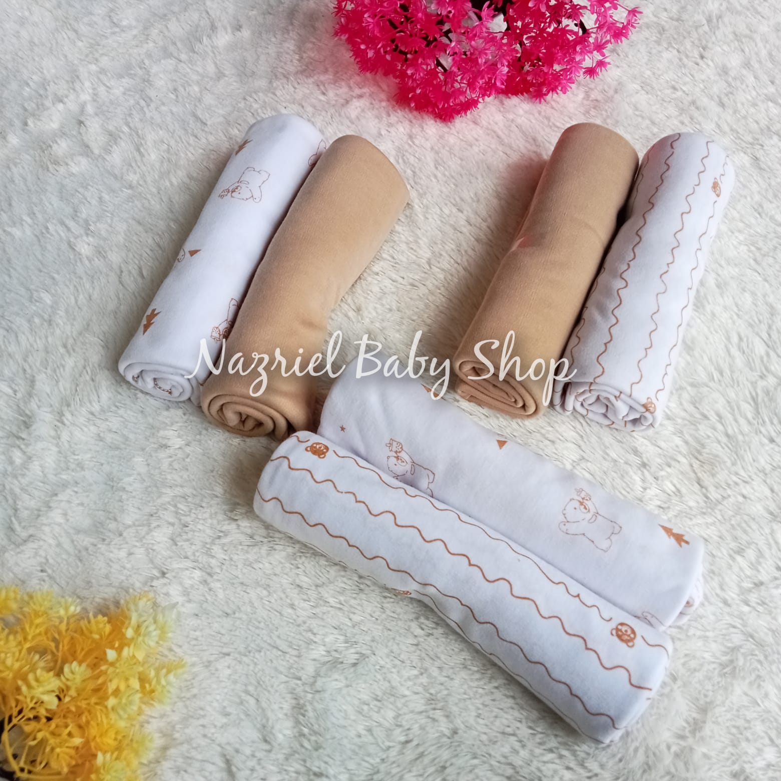 6 Pcs Bedong bayi Motif Jumbo
