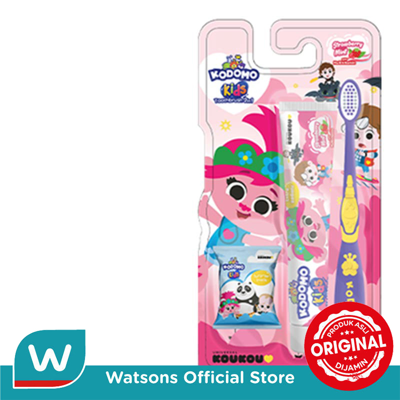 Kodomo Pasta & Sikat Gigi 2In1 Pro Kids Strawberry Mint