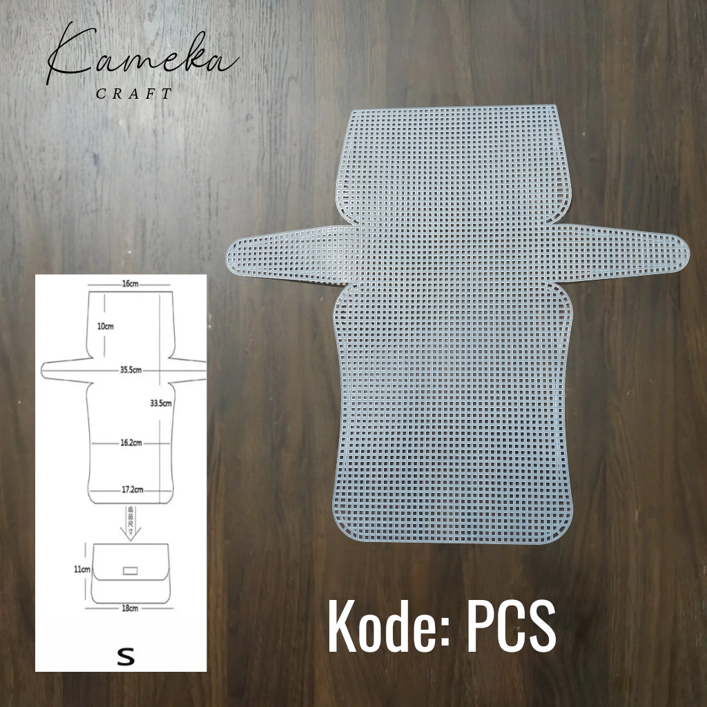 Plastic Canvas Clutch/ Jaring Rajut Tas Tangan - PC
