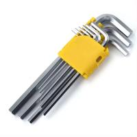 Kunci L Set 9 PCS Ujung Bulat Hex Key Wrench Huidi Tools Pas Ukuran 15 2 3 4 5 6 8 10 mm