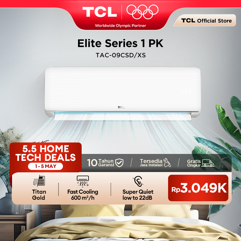 TCL AC TAC 09 CSD/XSS 1 PK AC [INDOOR + OUTDOOR ONLY] - Titan Gold - Low Noise - Healthy Filter -...