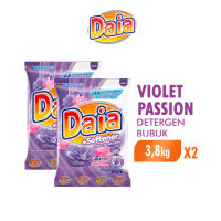 [Paket isi 2] Daia Detergen Bubuk + Softener Violet Passion 3.8kg